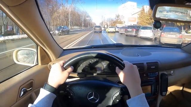 2003 MERCEDES C220 CDI W203 TAXI POV DRIVE | AUTOBLVD |