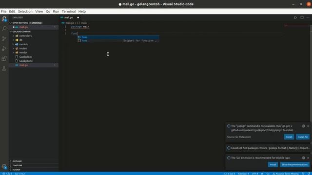 Flutter VS Golang Part 1 - Instal Echo Framework смотреть онлайн