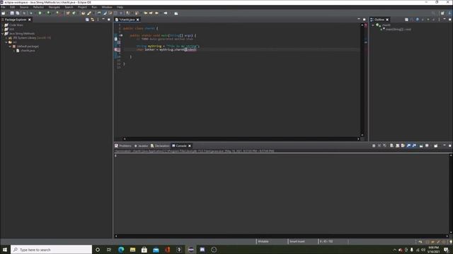 Java charAt() Method смотреть онлайн