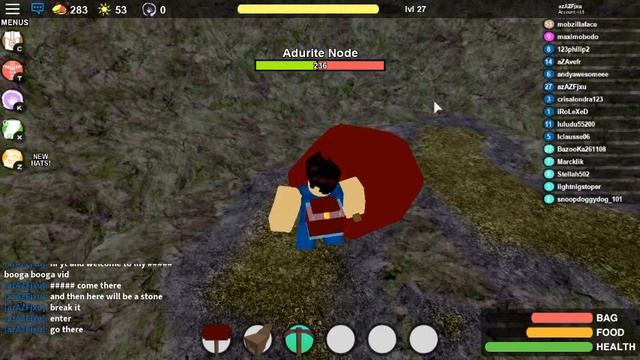 ROBLOX/BOOGA BOOGA/HOW TO GET ADURITE FAST(NODES) смотреть онлайн