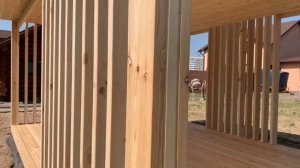 Деревянная беседка в стиле лофт 0920