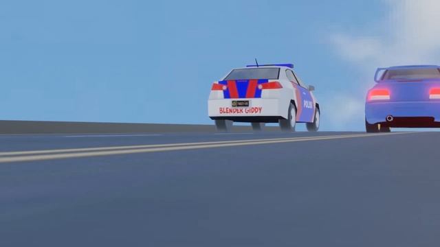 Insure the car, Low Poly Blender Car chase Animation for awareness of Car Insurance смотреть онлайн