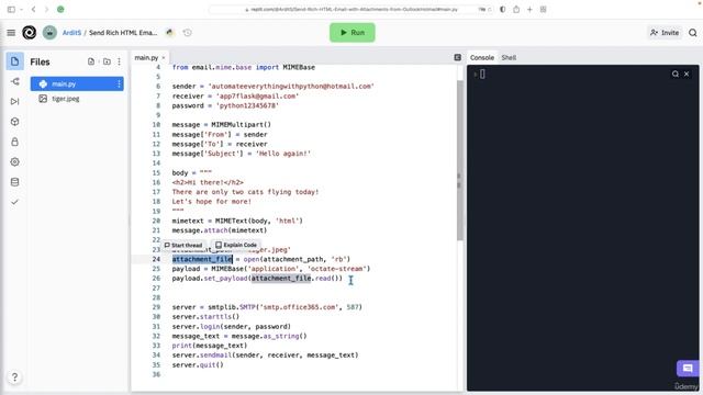 Send Rich HTML Email with Attachment from Outlook or Hotmail | Automate Everything with Python смотреть онлайн