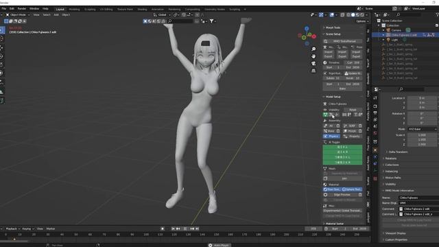 Jiggle Physics MMD to Blender 3.1 How to Tutorial смотреть онлайн