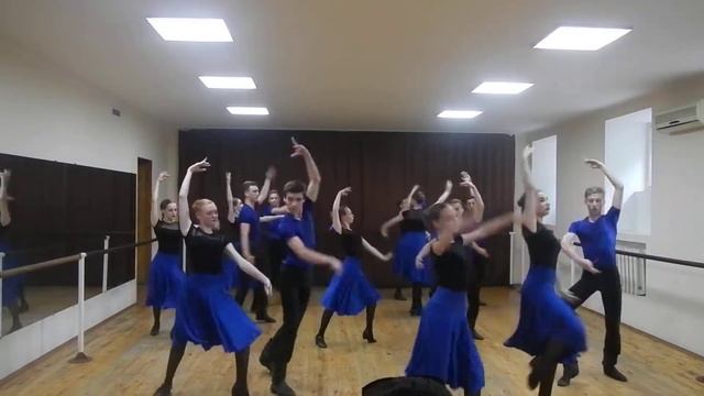 Народно-сценический танец, II-ой курс, II-ой семестр, испанский танец смотреть онлайн