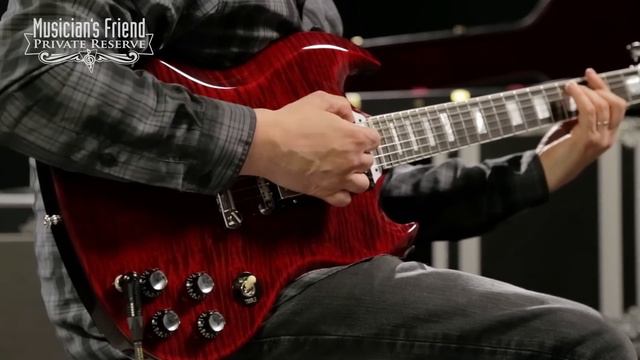 Gibson Custom SG Custom Figured Top 3-Pickup Electric Guitar смотреть онлайн