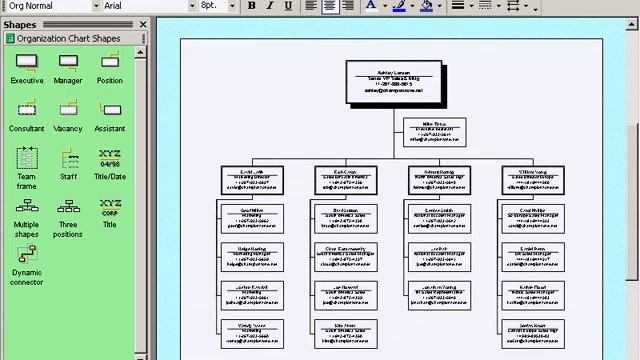 OrgChart in visio смотреть онлайн