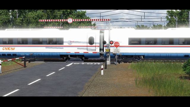 Transport Fever 2 - Ж/Д Переезд с барьерами-автоматами. смотреть онлайн