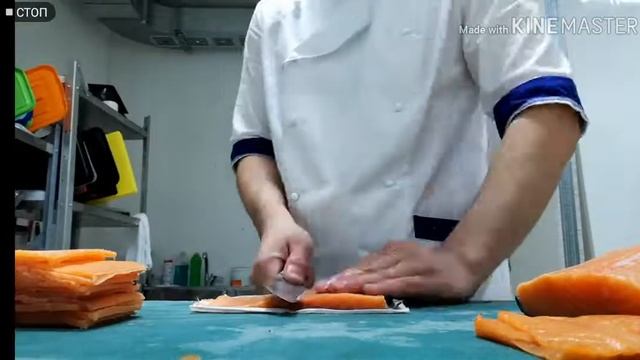 Как нарезать лосося смотреть онлайн