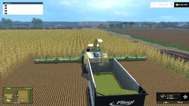 Farming Simulator 2015 mod harvester KRONE EASY COLLECT 3053 смотреть онлайн