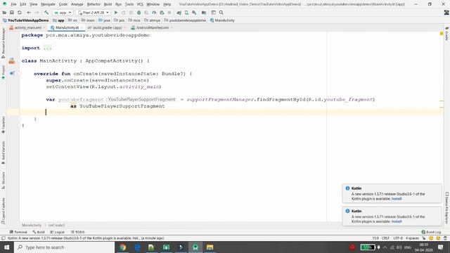 How to develop android app to play youtube video in Android App- Kotlin смотреть онлайн