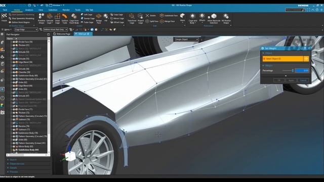 Siemens NX - 3D Surface Modeling Of McLaren 765LT