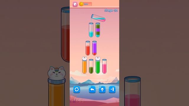 Fun Water Sorting Stage 32 Gameplay Walkthrough смотреть онлайн