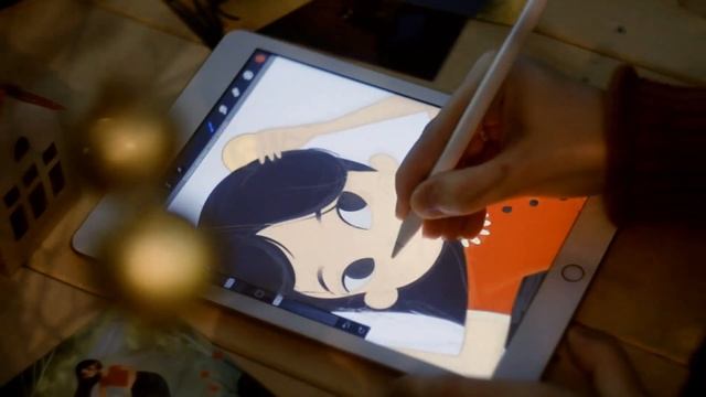 Рисую новогоднюю иллюстрацию на IPad | Speedpaint смотреть онлайн