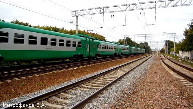 Электропоезд ЭД4М-0500 "ЦППК" (ТЧ-4) следует резервом. смотреть онлайн