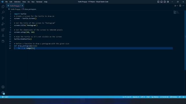 How to Draw a Pentagram with Python's Turtle Module смотреть онлайн