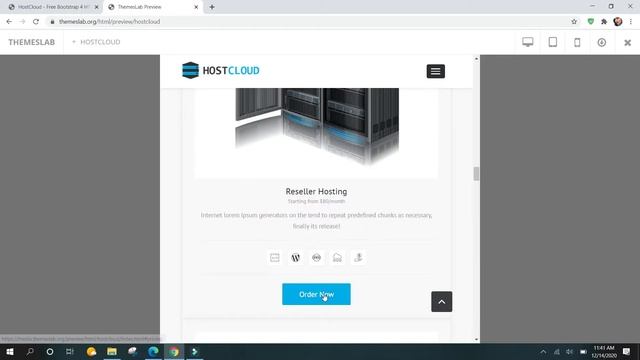 HostCloud: Free Bootstrap 4 HTML5 Hosting Website Template смотреть онлайн