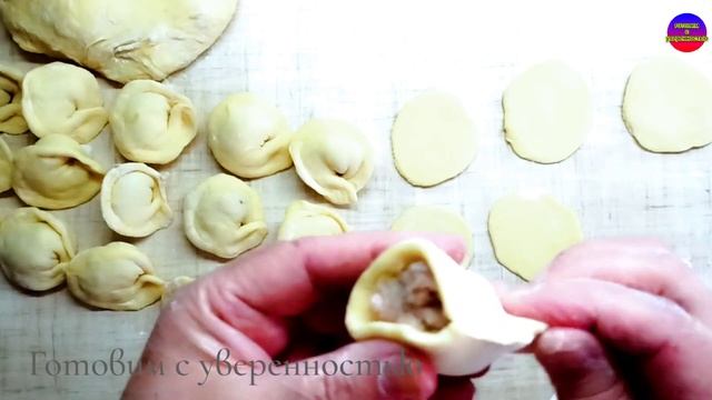 Готовим домашние пельмени. Это всегда вкусно и надёжно❗Тонкий лаваш из теста пельменей. смотреть онлайн
