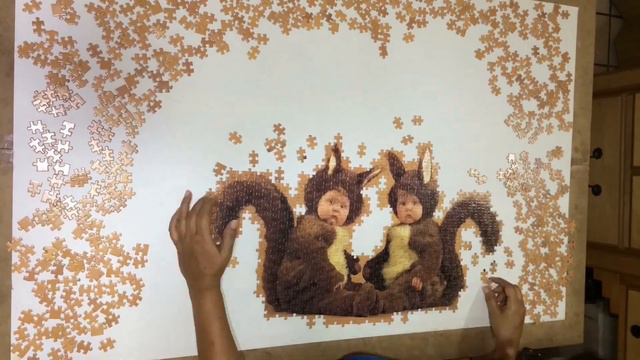 Puzzle Educa Squirrels By Anne Geddes 1000 pieces смотреть онлайн