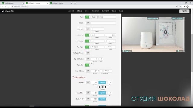 Настраиваем MyFreeCams Alerts - реакции на типы смотреть онлайн