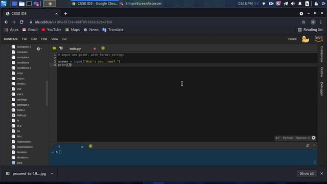 Python Language: input and print, with format strings смотреть онлайн