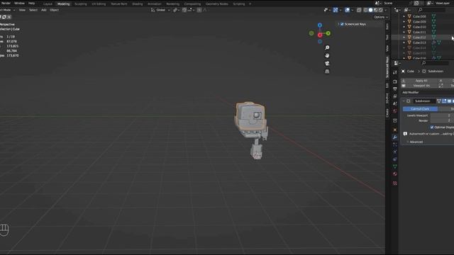 Как показать активный обьект из списка в Blender смотреть онлайн