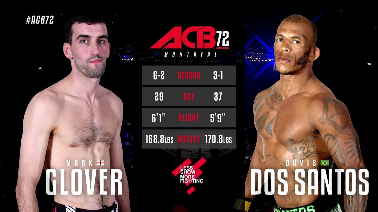 Марк Гловер vs. Давис дос Сантос | Mark Glover vs. Davis dos Santos | ACB 72 смотреть онлайн