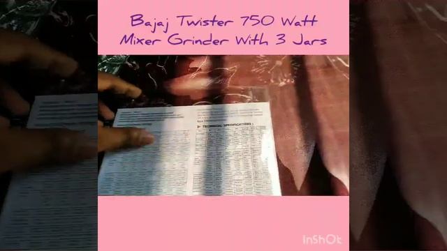 Bajaj Twister 750 Watt Mixer Grinder With 3 Jars Review смотреть онлайн