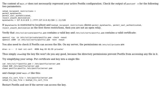 DevOps & SysAdmins: Postfix "warning: cannot get RSA private key from file" (4 Solutions!!) смотреть онлайн