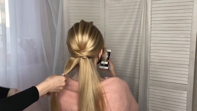 Как сделать прическу / Пучок на прямые волосы быстро и аккуратно смотреть онлайн