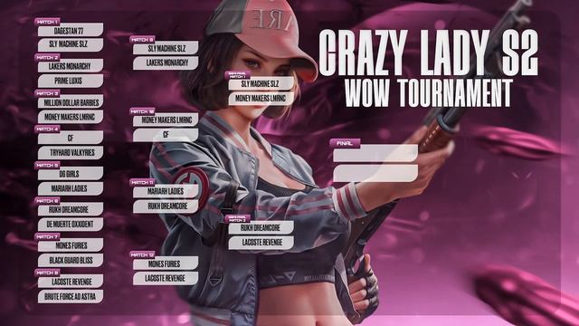 WOW TOURNAMENT CRAZY LADY S2 ФИНАЛ @dagestan77PUBG | CALYPSO & RONIN смотреть онлайн