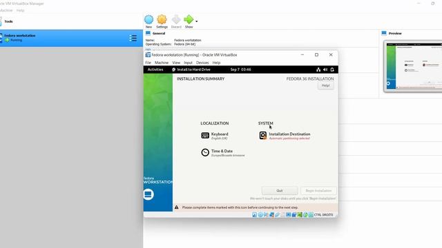 Installation of Fedora Workstation 36 as a Virtual Machine in Oracle VM VirtualBox 6.1.xx смотреть онлайн