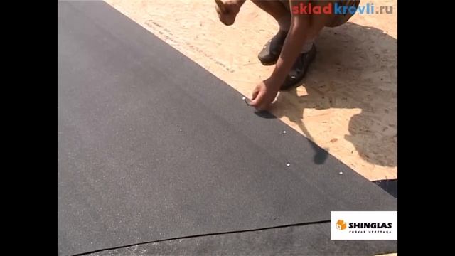 Монтаж Шинглас на видео (гибкая черепица Shinglas) - ч.1 смотреть онлайн