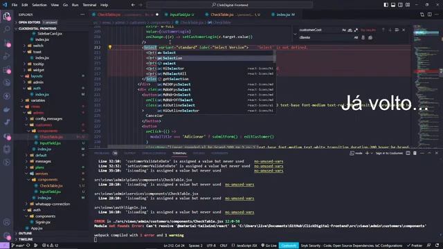 ? Finalização dos CRUD's (React + TailwindCSS) + integração com REST API + Bot do WhatsApp смотреть онлайн