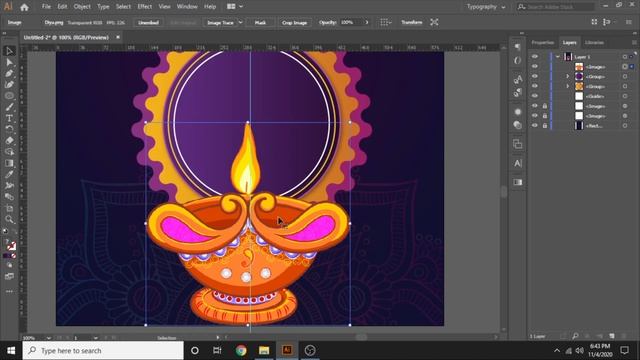 Diwali Sale Poster Design in Adobe Illustrator 2020 | Happy Diwali смотреть онлайн