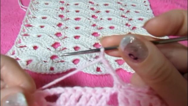 Ажурный узор "ракушки" смотреть онлайн