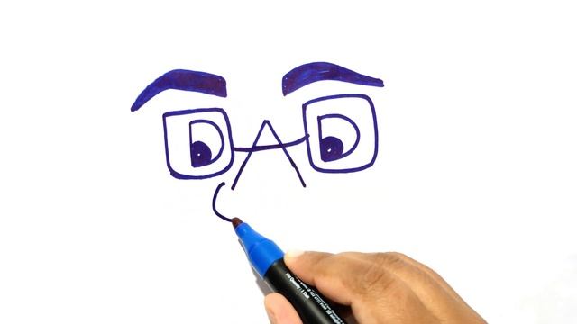 How to Draw Father From Word DAD | Easy Father Drawing | How to Turn DAD Word Into a Father drawin смотреть онлайн
