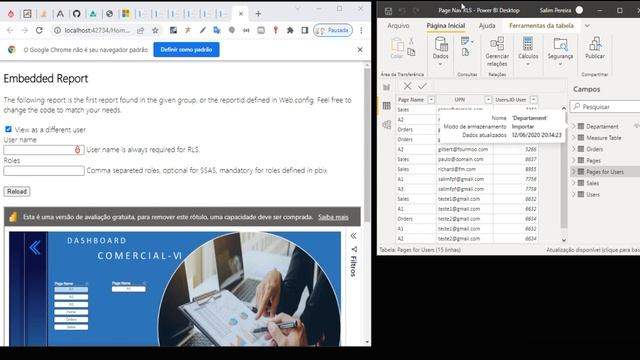 RLS exemplo VS Studio com Power BI смотреть онлайн