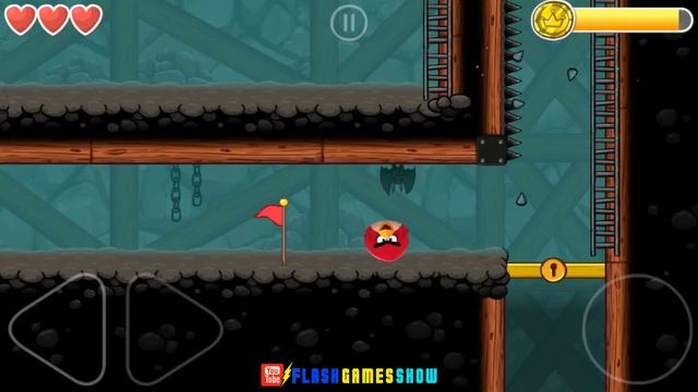 Angry Bird In Red Ball 4 Into The Cave Mobile Game Walkthrough смотреть онлайн