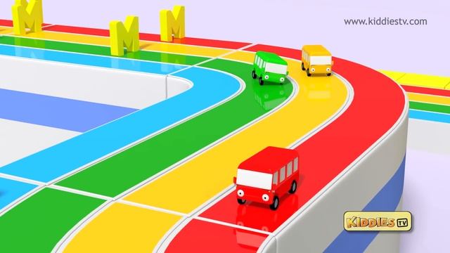 Wheels On The Bus Alphabets Rhyme | Round And Round | Kindergarten | Parents | Preschool  Kiddiestv