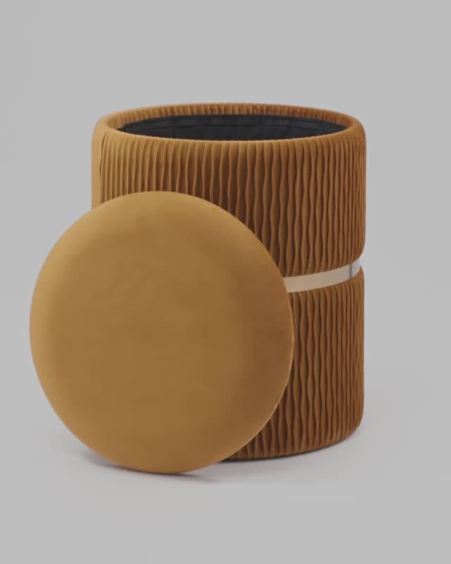 Пуф Джесси. Стильный пуф из велюра с ящиком для хранения смотреть онлайн