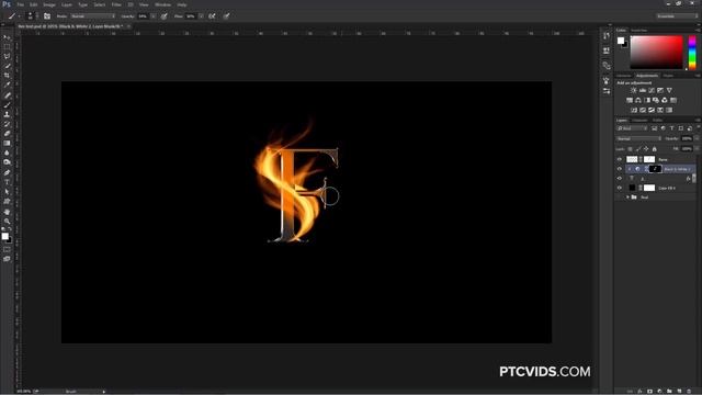Realistic Fire Text Effect In Photoshop смотреть онлайн