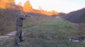 Отстрел пороха Барс 85-го года с помпы в 12-ом калибре