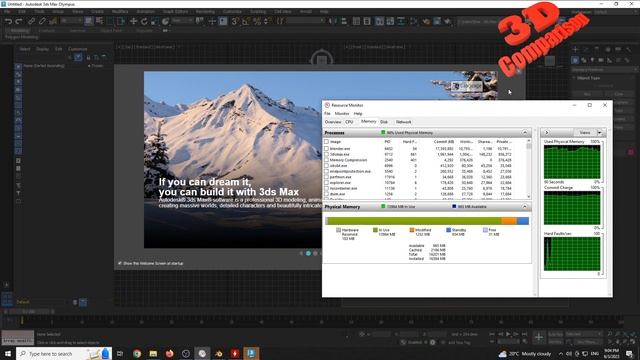 Blender vs 3ds Max RAM usage comparison when importing *.obj files смотреть онлайн