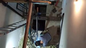 Монтаж металлической лестницы из уголка 40x40. Часть 1.