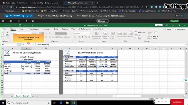 Excel Module 3 SAM Training (8 - 14) смотреть онлайн