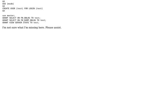 Databases: GRANT select on function FN_DUMP_DBLOG in SQL Server without GRANTing sysadmin смотреть онлайн