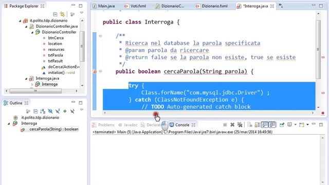 Esercizio di accesso al database con JDBC - Lezione 10 del 25/03/2014 - Tecniche di Programmazione смотреть онлайн