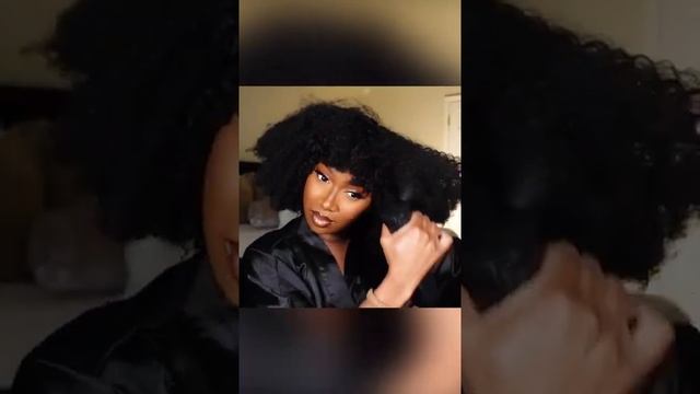 Easy to follow DIY tutorial.?| Natural Afro Curly Fringe Wig | Gorgius Hair #shorts смотреть онлайн