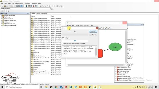 Exporting python script from ArcMap (Arc Catalog) model builder (eg: Buffer script) смотреть онлайн